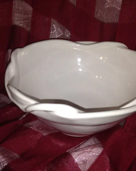 One white bowl
