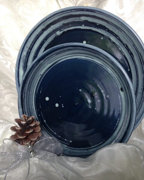 Blue Christmas plates